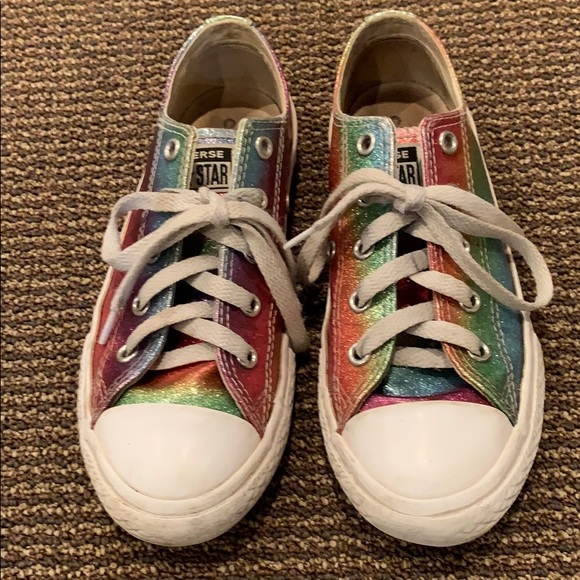 glitter rainbow converse